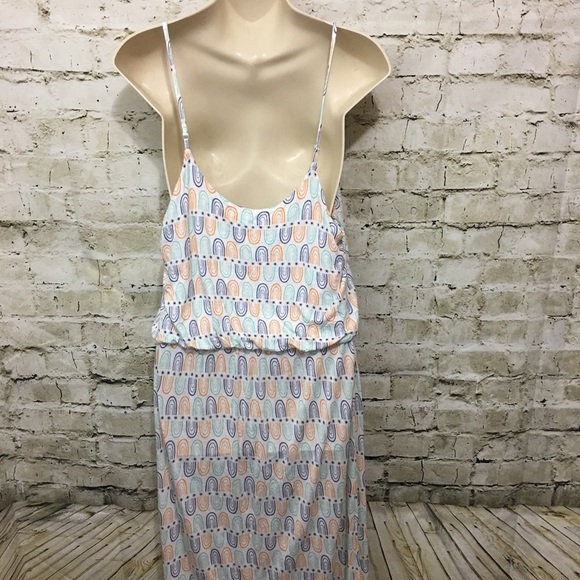 Modbe Geometric Print Stretch Waist Maxi Dress - Picture 4 of 6